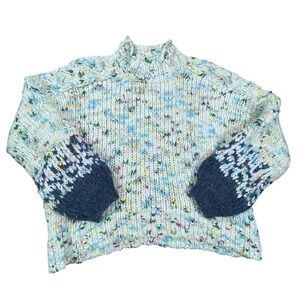 By Anthropologie Color Twist Turtleneck Sweater Size XS Extra Small Chunky Knit